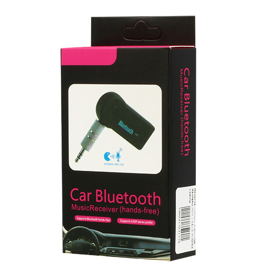 Wireless Audio Receiver AUX - Bluetooth, Speakerphone BLACK