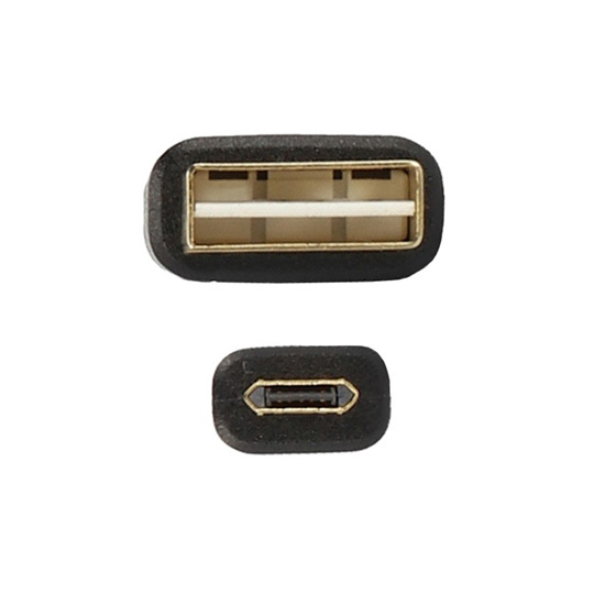 Cable - USB to Micro USB - reversible 1 Meter BLACK