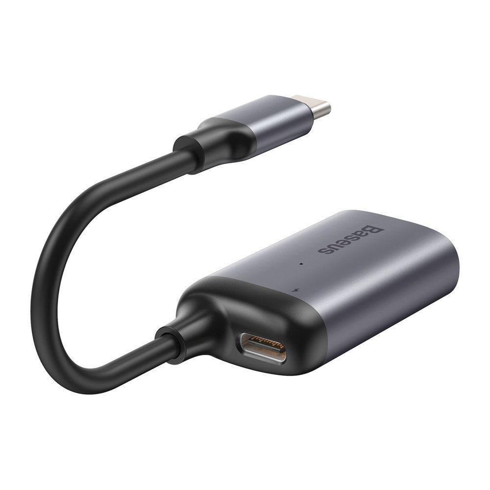 Baseus Adapter HUB - Type C to VGA + Type C PD - (CAHUB-O0G) dark grey