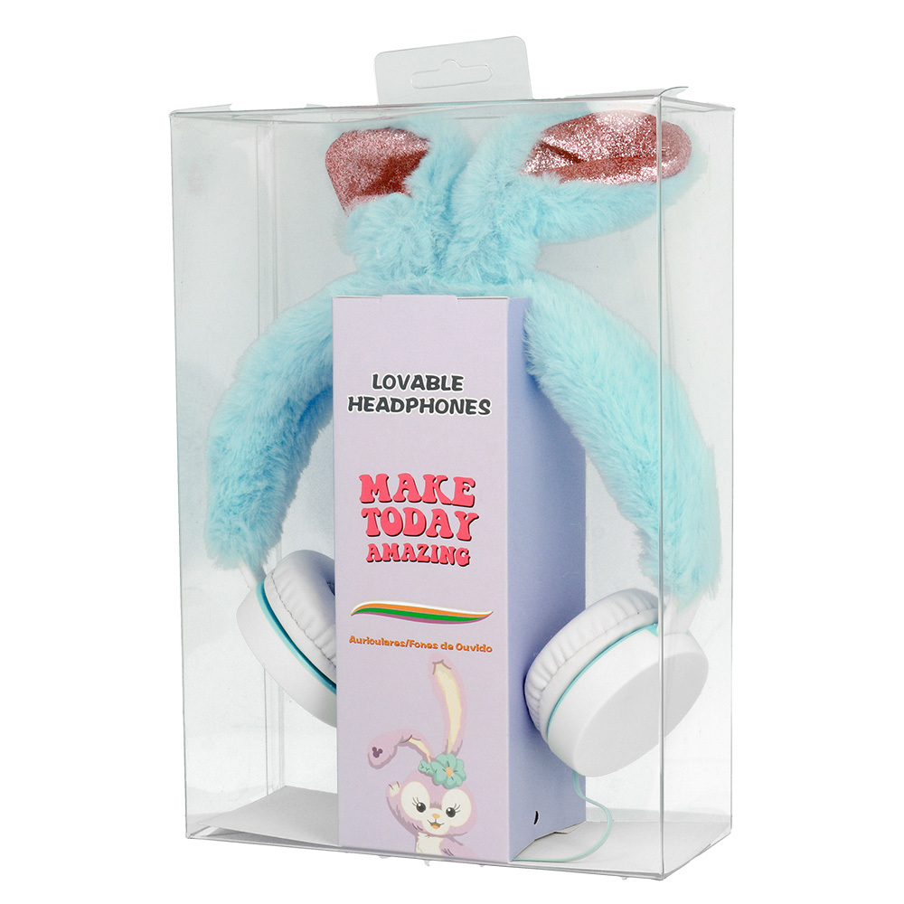 GJBY headphones - Plush RABBIT Blue