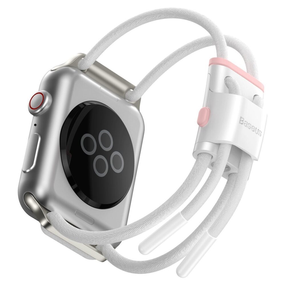Baseus Adjustable sports strap Let`s Go for Apple Watch 3/4/5/6/SE 38/40mm (LBAPWA4-A24) White-pink