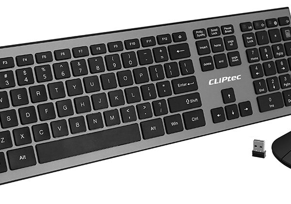 Cliptec Set of multimedia keyboard + optical mouse 1200DPI Slimline Air RZK350 wireless black