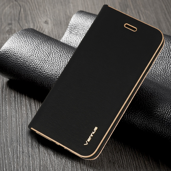 Vennus Book Case with frame for Samsung Galaxy S21 FE black