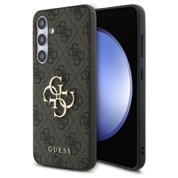 Original Case GUESS - hardcase 4G Big Metal Logo GUHCS24FE4GMGBR for Samsung Galaxy S24 FE Brown