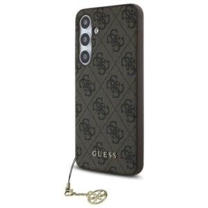Original Case GUESS - hardcase 4G Charms Collection GUHCS24FEGF4GBR for Samsung Galaxy S24 FE Brown