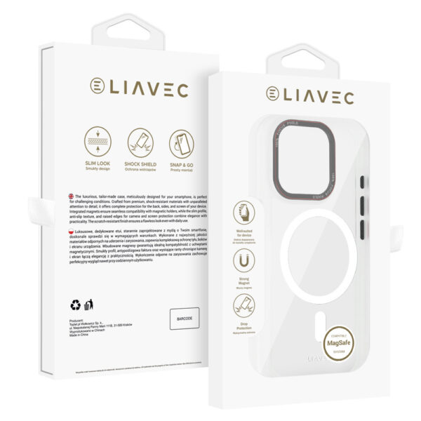 Liavec Hybrid Magsafe Clear Case for Iphone 16 Pro Max