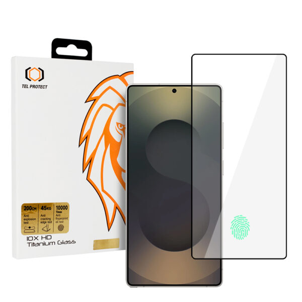 Tempered glass Tel Protect 10X HD Titanium for Samsung Galaxy S25 Ultra (with fingerprint unlock)