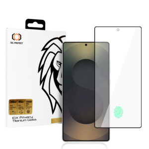 Tempered glass Tel Protect 10X Privacy Titanium for Samsung Galaxy S25 Ultra (with fingerprint unlock)