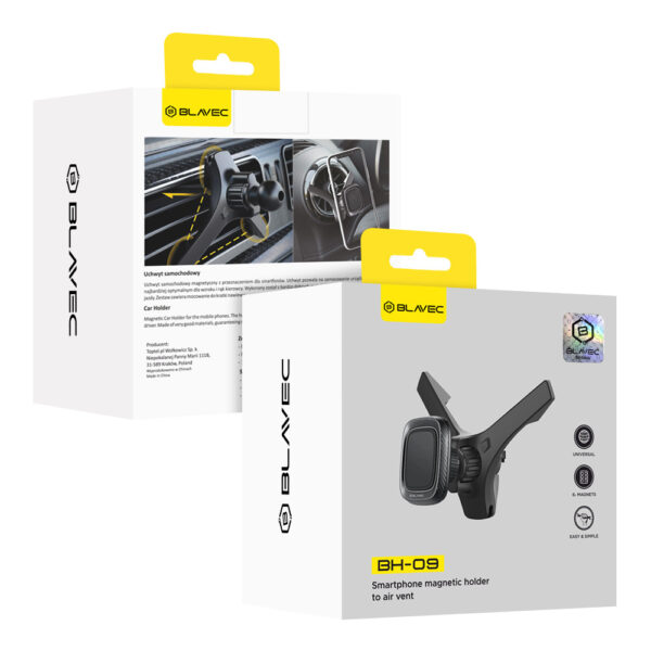 Blavec Car holder BH-09 magnetic to air vent (BH09-MAVB) black