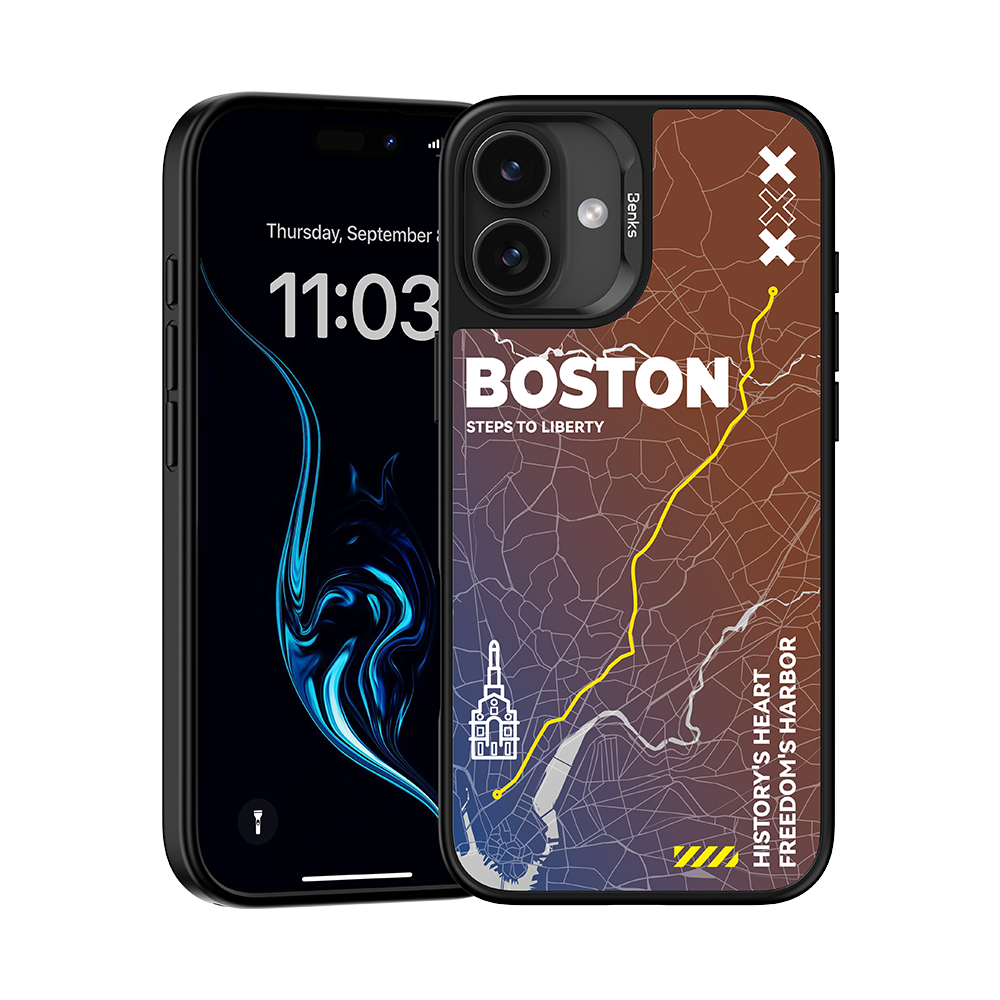 Benks Dynamic City Boston Case for Iphone 16