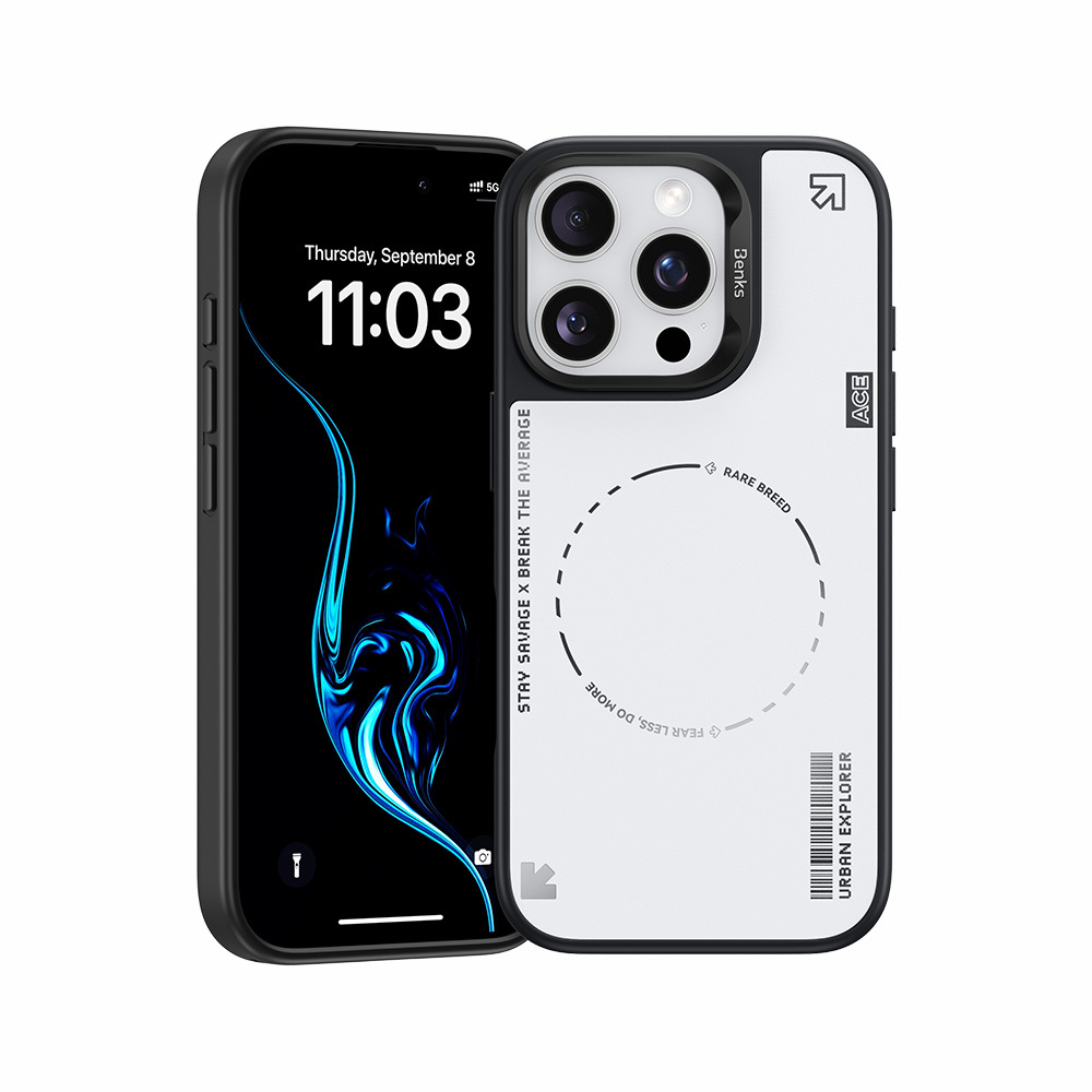 Benks Dynamic Minimalist Case for Iphone 16 Pro Max white