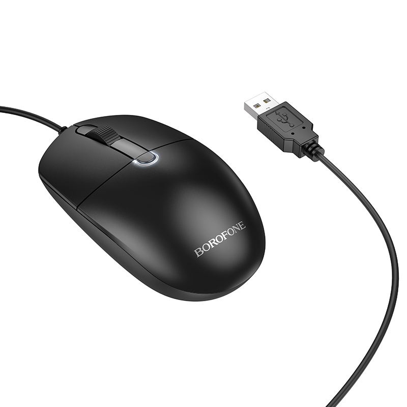 Borofone Computer mouse BG17 Morning wired black