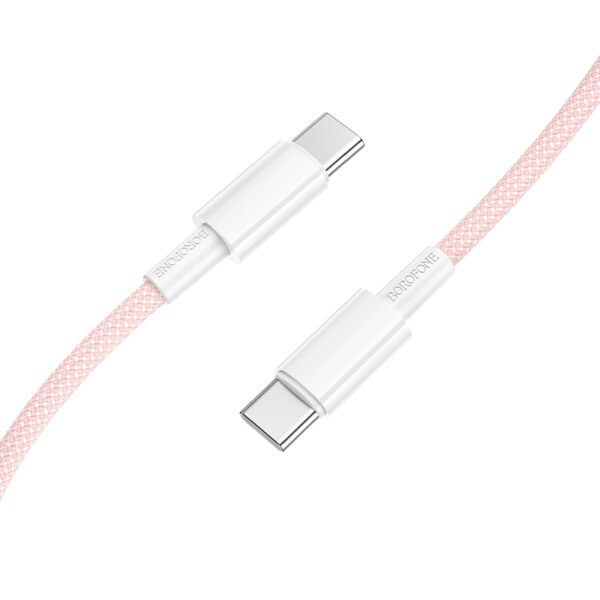 Borofone Cable BX117 Source - Type C to Type C - PD 60W 3A 1 metre pink