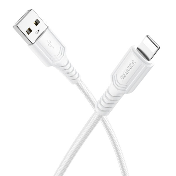 Borofone Cable BX116 Certain - USB to Lightning - 2,4A 1 metre white