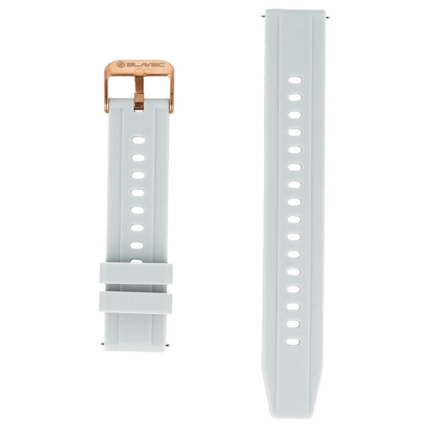 Blavec Universal watch band for W-17 Amber 18mm silicone light grey