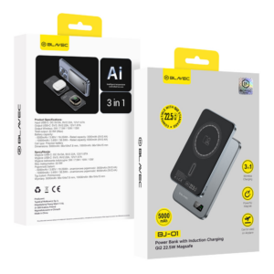 Blavec Power Bank 5000mAh BJ-01 Ultra Slim 7,8mm - Type C - 22,5W magnetic Magsafe 3 in 1 (PBBJ01-MC5G) grey