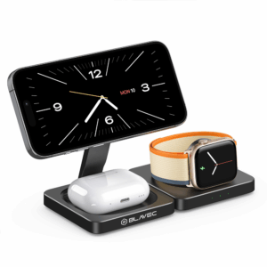 Blavec Ładowarka indukcyjna BQI-02 Qi 15W magnetic Magsafe 3 w 1 (BQI02-QIMB) czarna