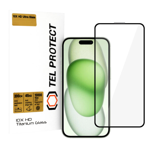 Tempered glass Tel Protect 10X HD Titanium for Iphone 15 (envelope)