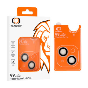 Tempered glass Tel Protect Titanium Lens 99% AR on camera for Iphone 15/15 Plus transparent (lens 2 pcs)