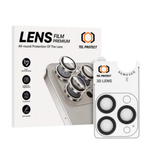 Tempered glass Tel Protect 3D Lens on camera for Iphone 13 Pro/13 Pro Max black (lens 3 pieces)