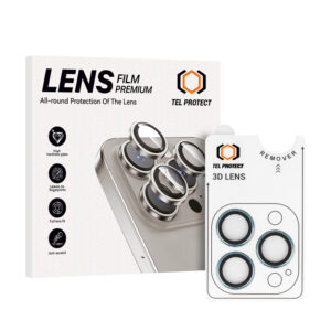 Tempered glass Tel Protect 3D Lens on camera for Iphone 13 Pro/13 Pro Max blue (lens 3 pieces)