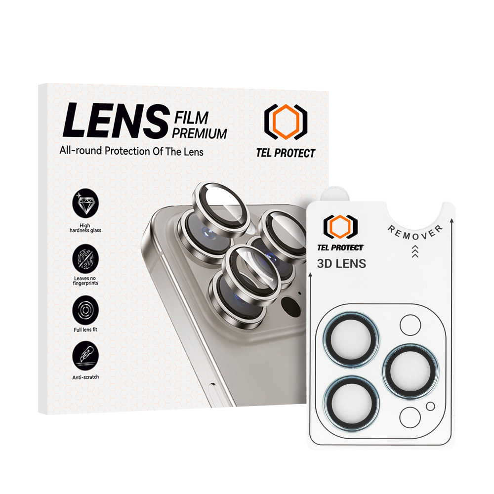 Tempered glass Tel Protect 3D Lens on camera for Iphone 13 Pro/13 Pro Max blue (lens 3 pieces)