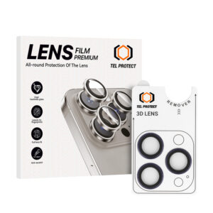 Tempered glass Tel Protect 3D Lens on camera for Iphone 14 Pro/14 Pro Max purple (lens 3 pieces)
