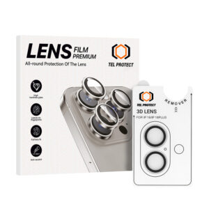 Tempered glass Tel Protect 3D Lens on camera for Iphone 16/16 Plus transparent (lens 2 pieces)