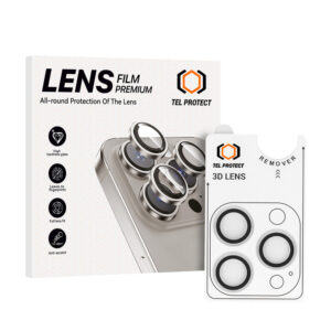 Tempered glass Tel Protect 3D Lens on camera for Iphone 16 Pro/16 Pro Max transparent (lens 3 pieces)