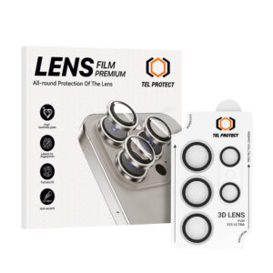 Tempered glass Tel Protect 3D Lens on camera for Samsung Galaxy S25 Ultra transparent (lens 5 pieces)