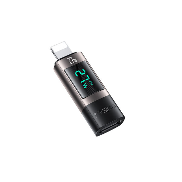 Yesido Adapter OTG GS25 - Lightning (male) to Type C (female) - with LCD display black