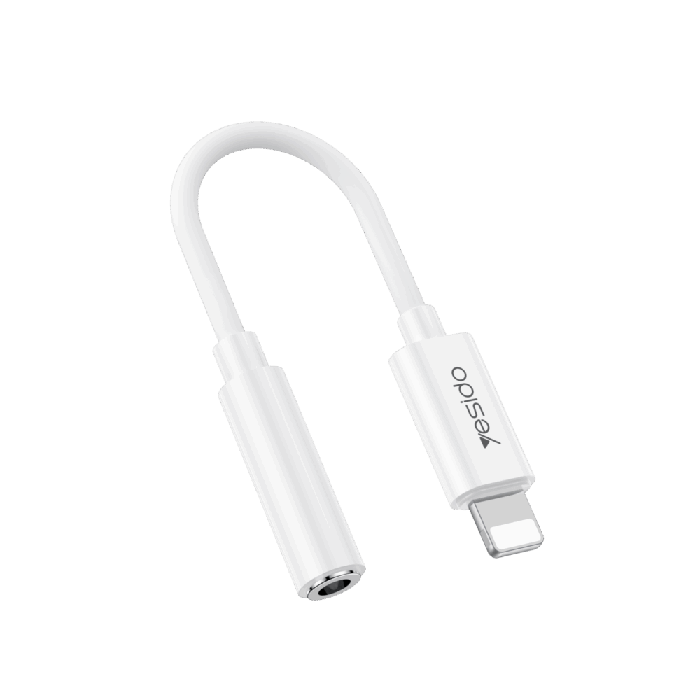Yesido Adapter YAU44 Audio - Lightning to jack 3,5mm - white