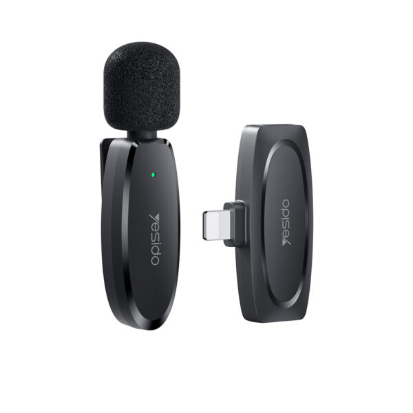 Yesido Lavalier wireless microphone KR12 Lightning black