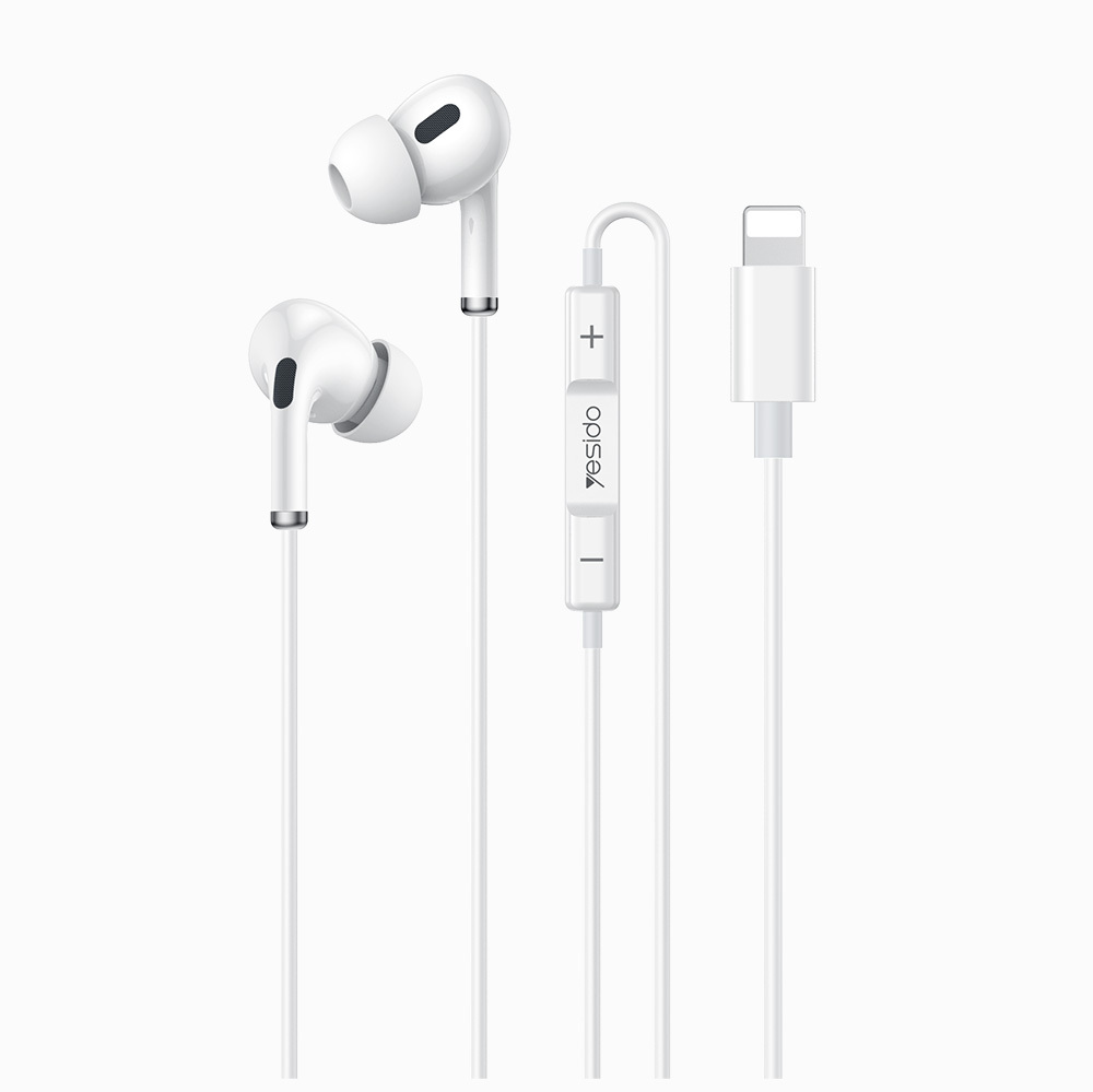 Yesido Earphones YH52 with microphone Lightning white