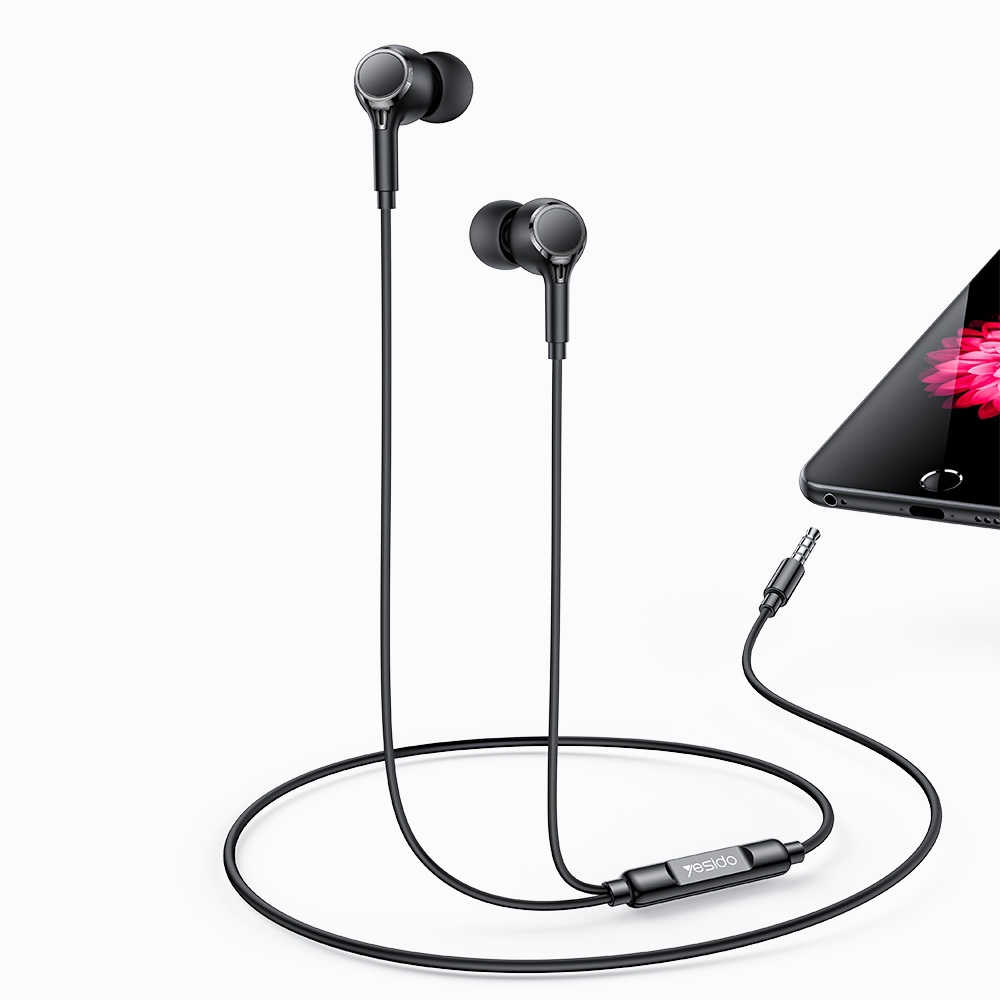 Yesido Earphones YH53 with microphone black