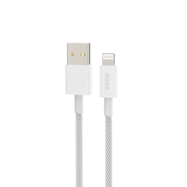 Rock Cable Z20 Flash Charge Series braided - USB to Lightning - 2,4A 1 metre white