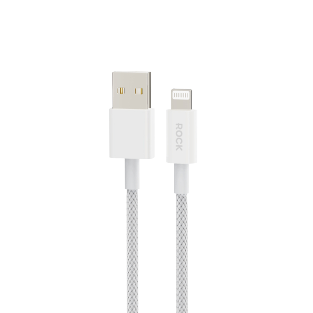 Rock Cable Z20 Flash Charge Series braided - USB to Lightning - 2,4A 1 metre white