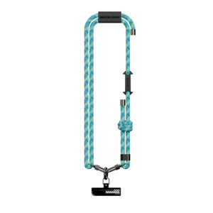 Rock Universal phone lanyard Glow in the Dark long, neck strap blue