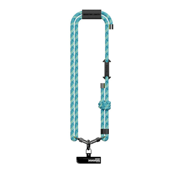 Rock Universal phone lanyard Glow in the Dark long, neck strap blue