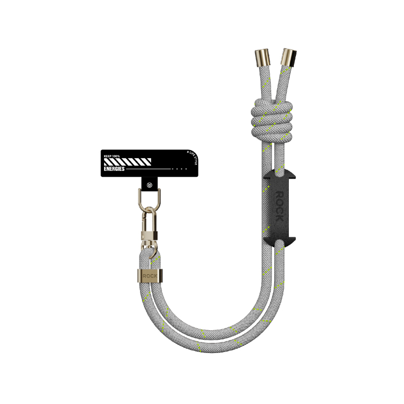 Rock Universal phone lanyard short, wrist strap grey