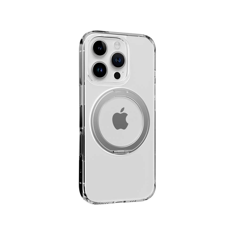 Rock Crystal Rotating Series Magnetic Case for Iphone 16 Pro transparent