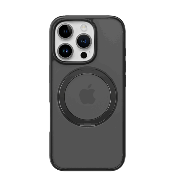 Rock Crystal Rotating Touch Series Magnetic Case for Iphone 16 Pro black