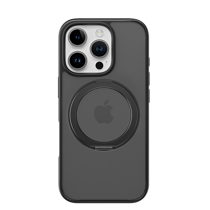 Rock Crystal Rotating Touch Series Magnetic Case for Iphone 16 Pro black