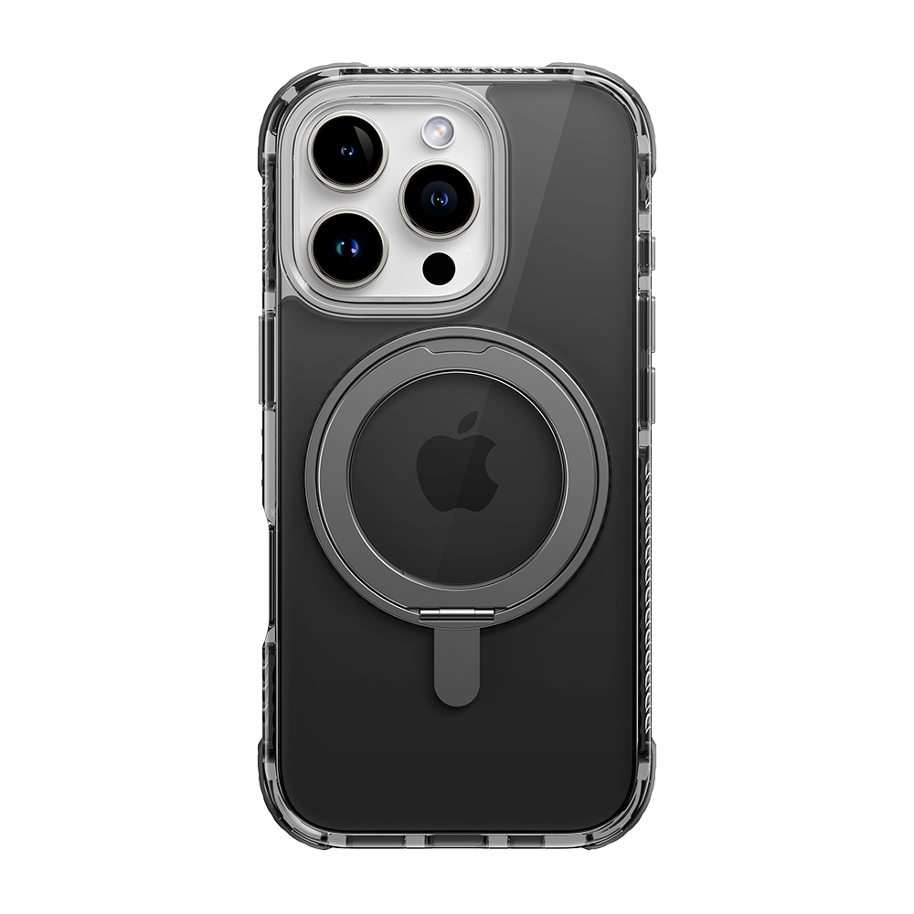 Rock Rotating Stand Crystal Series Magnetic for Iphone 16 Pro black