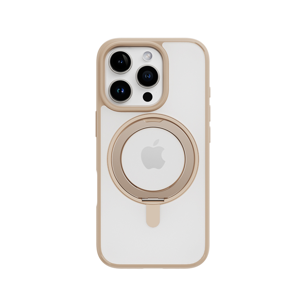 Rock Rotating Stand Soft Touch Series Magnetic for Iphone 16 Pro Max gold