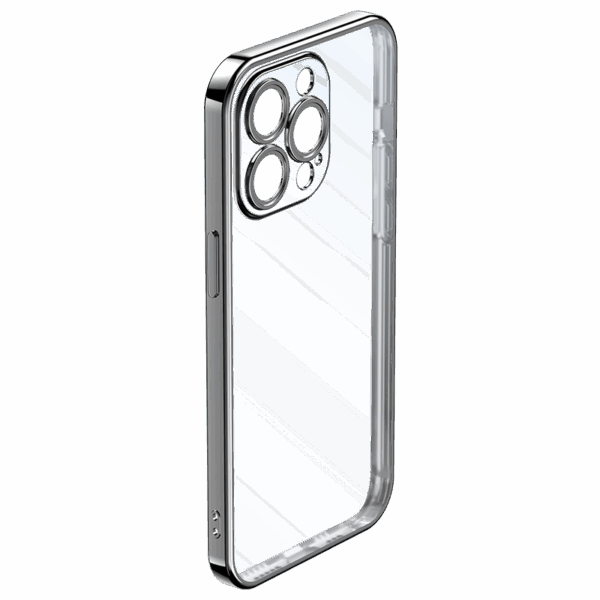 Rock Electroplating Series Case for Iphone 14 Pro transparent-black