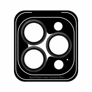 Rock Tempered glass Pure Series Camera Lens on camera for Iphone 16 Pro/16 Pro Max (lens 3 pieces) black
