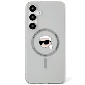 Original Pouch KARL LAGERFELD Button Karl Head Printed Logo Magsafe for Samsung Galaxy S25 black