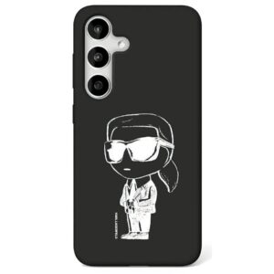 Original Pouch KARL LAGERFELD Silicone Graffiti Ikonik Printed Logo Magsafe for Samsung Galaxy S25 black