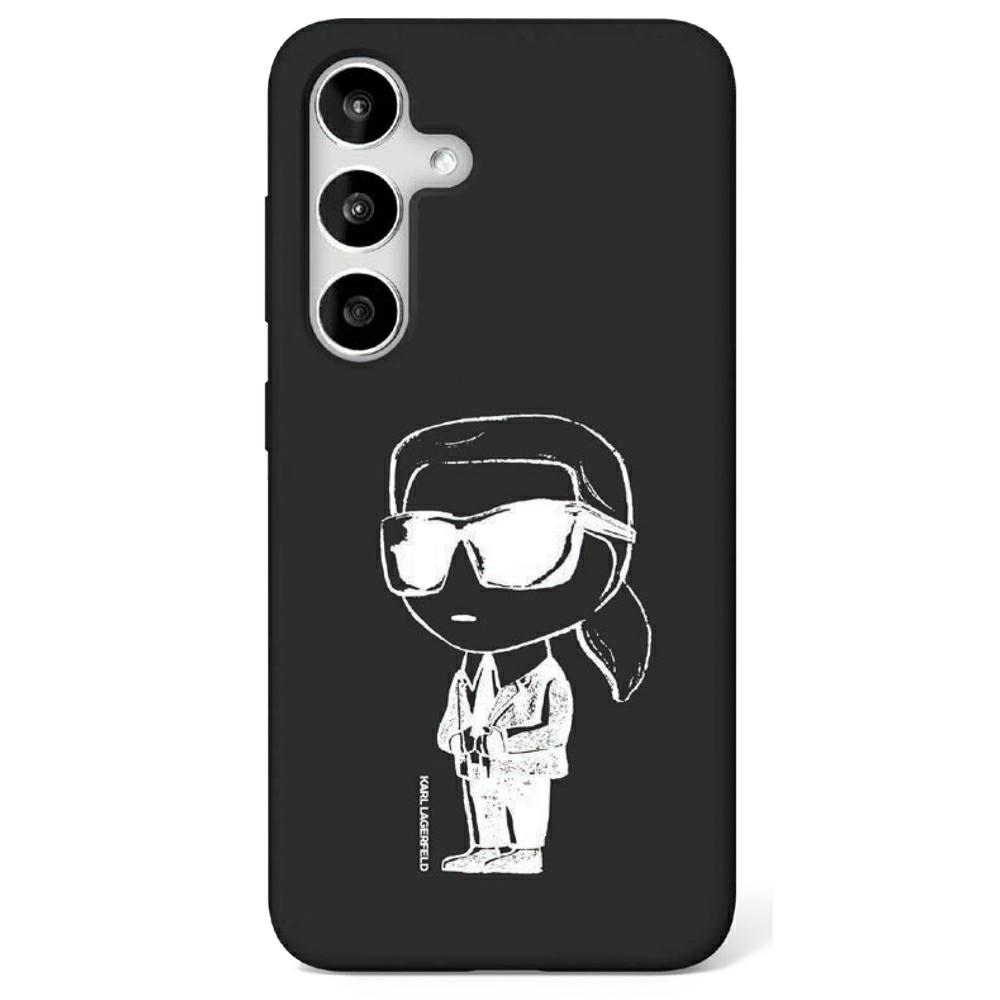 Original Pouch KARL LAGERFELD Silicone Graffiti Ikonik Printed Logo Magsafe for Samsung Galaxy S25 black